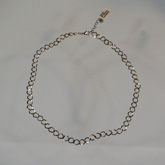 Stainless Steel Chain Necklace Silver Tone Unisex 19 Inch - Picture 3 of 4